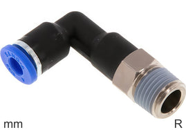 Accesorios De Codo Push-In Latón Y Plástico Roscas R Macho Cuerpo Largo