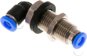 Codo Pasamuros Conector Push-In Latón Y Plástico (3-6mm)