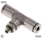 Imagen destacada de la colección - Push-In Conectores En T Acero Inoxidable Roscas G Macho Giratorio