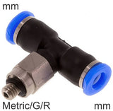 Imagen destacada de la colección - Conectores En T Push-In Roscas De Latón Y Plástico Rosca Macho En T (3-6mm)