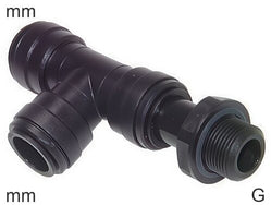 Conectores En T Push-In Roscas G De Plástico Macho En Forma De L