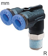 Accesorios En Y Push-In Codo Macho De Latón Y Plástico Con Roscas R