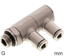 2-Vías Distribuidor Conector Push-In Latón Roscas G Macho