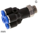 Imagen destacada de la colección - Distribuidor Conector Push-In Latón Y Plástico Roscas G Macho En Forma De Y