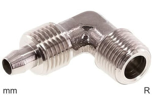 Accesorio En Ángulo Roscas R De Acero Inoxidable Macho Sin Tuerca