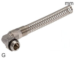 Accesorios En Ángulo Push-On De Latón Con Roscas G Y Junta Giratoria Macho Con Protección Contra Flexión