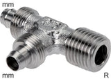 Imagen destacada de la colección - Conectores En T Push-On Roscas R De Acero Inoxidable Macho En Forma De L Sin Tuerca