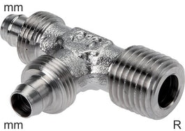 Conectores En T Push-On Roscas R De Acero Inoxidable Macho En Forma De L Sin Tuerca