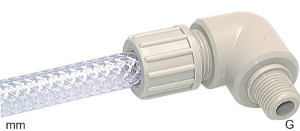 Accesorios En Ángulo De Compresión Roscas G De Plástico Macho Para Malla Manguera