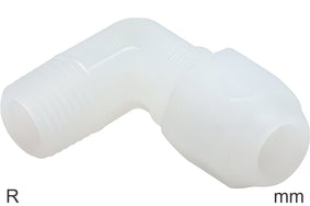 Accesorios En Ángulo De Compresión Plástico PVDF Roscas R Macho