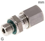 Imagen destacada de la colección - Racor De Compresión Acero Inoxidable Roscas G Macho Con Sello De Elastómero