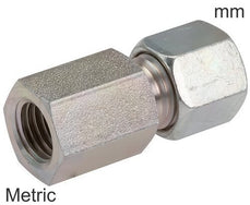 Racor De Compresión Acero Inoxidable Roscas Métricas Hembra