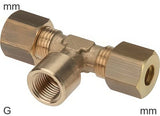 Imagen destacada de la colección - Conectores En T De Compresión Latón Roscas G Hembra