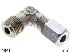 Anillo Cortante Accesorio En Ángulo Acero / Acero Inoxidable Roscas NPT Macho