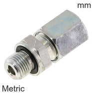 Accesorios De Anillo Cortante Acero / Acero Inoxidable Roscas Métricas Macho Con Sello De Elastómero