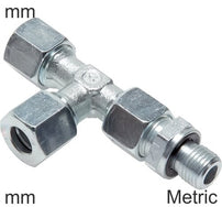 Conectores En T Con Anillo Cortante Acero / Acero Inoxidable Roscas Métricas Macho En Forma De L Ajustable