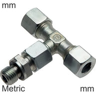 Anillo Cortante Conectores En T Acero / Acero Inoxidable Roscas Métricas Macho En Forma De T Ajustable