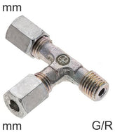 Anillo Cortante Conectores En T Acero / Acero Inoxidable Roscas-G/R Macho En Forma De L