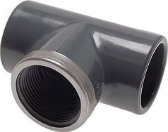 Conectores En T De PVC Con Enchufe Hembra Y Rosca Hembra PN16