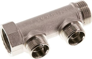 Tubo Distribuidor Con Rosca Macho Y Hembra PN10 Latón Niquelado