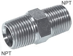 Niple Doble Acero / Acero Inoxidable Roscas NPT PN345