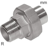 Niples Dobles Roscas R De Acero Inoxidable Y Extremo De Soldadura Con Sello Cónico PN16