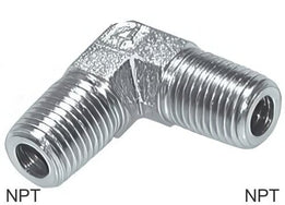 Accesorios En Ángulo 90 Grados Roscas NPT De Acero Macho PN420