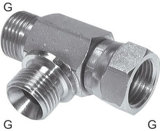 Conectores En T Acero / Acero Inoxidable Roscas G Macho/Hembra Con Cono Para Manguera De 60 Grados Forma En L PN475