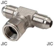 Conectores En T Acero / Acero Inoxidable Roscas JIC Macho/Hembra En T PN350