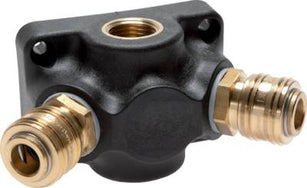 Wall Mounted DN 7.2 Euro Air Coupling Junctions With 2 Sockets