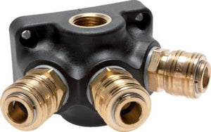 Wall Mounted DN 7.2 Euro Air Coupling Junctions With 3 Sockets