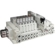 SMC Cassette-Type Manifolds With Circular Connector For SV1000 Valves