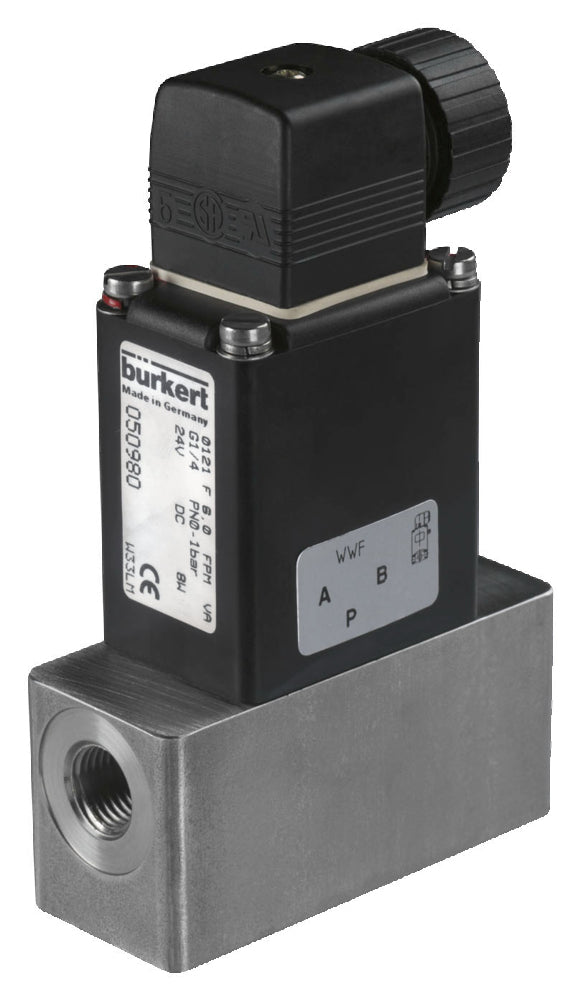 Válvula solenoide G1/4'' de acero inoxidable 24VDC 0121 264427