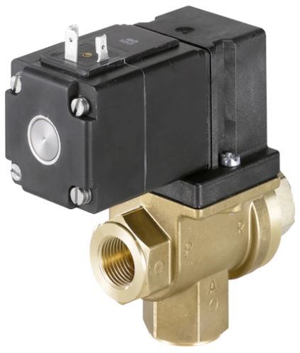 Válvula Solenoide 3/2 Vías G1/2'' Desviar Latón EPDM 0-0.5bar/7psi 230VAC 0131 53634