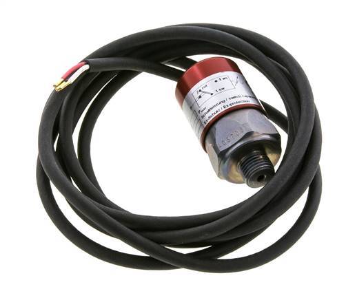 50 to 150bar SPDT Steel Pressure Switch G1/4'' 250VAC 3-wire Cable 2m