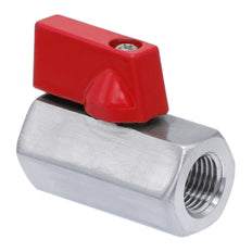 G 1/2'' F/F Válvula De Bola Mini De Acero Inoxidable 69 Bar PTFE - TamesonPRO 1113-012-F