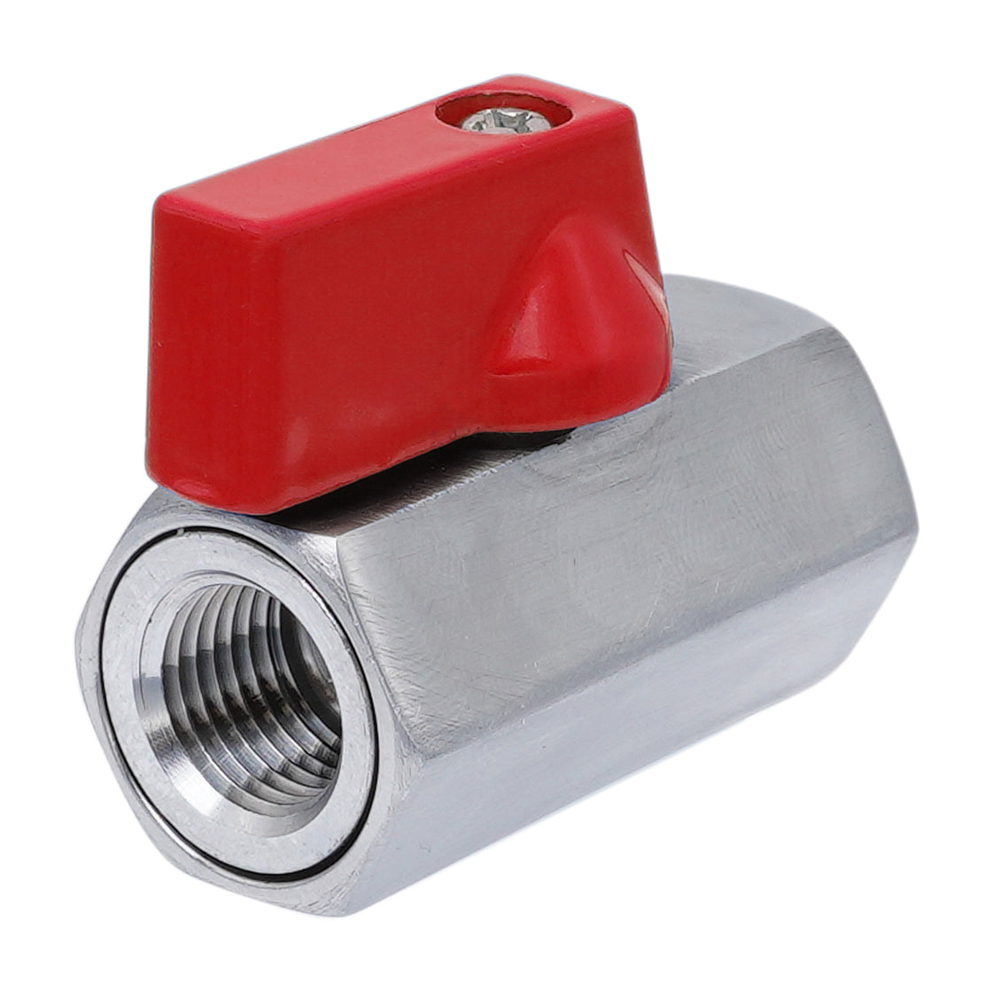 G 3/4'' F/F Válvula De Bola Mini De Acero Inoxidable 69 Bar PTFE - TamesonPRO 1113-034-F