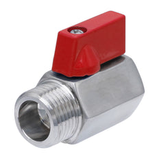 G 1/8'' M/F Válvula De Bola Mini De Acero Inoxidable 69 Bar PTFE - TamesonPRO 1113-018-MF