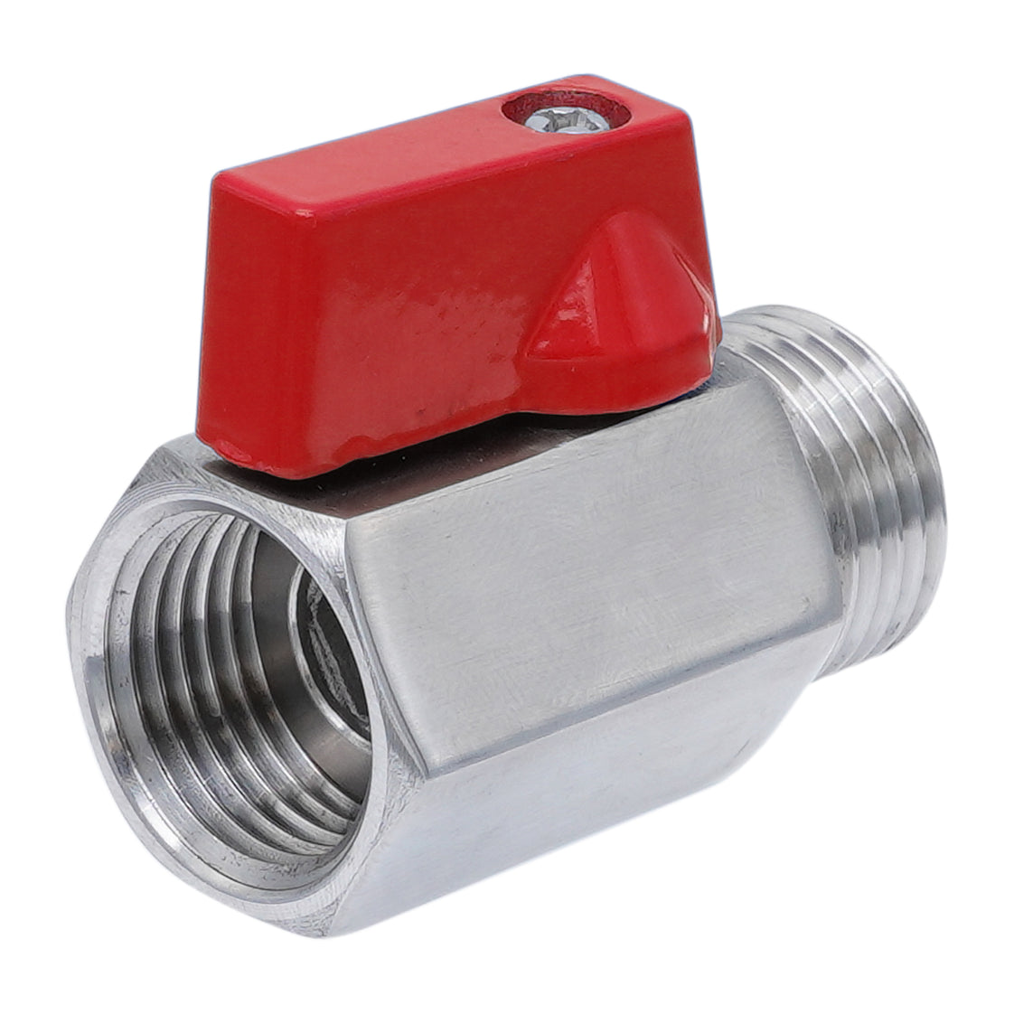 G 1/8'' M/F Válvula De Bola Mini De Acero Inoxidable 69 Bar PTFE - TamesonPRO 1113-018-MF