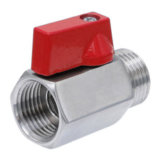 G 1/8'' M/F Válvula De Bola Mini De Acero Inoxidable 69 Bar PTFE - TamesonPRO 1113-018-MF