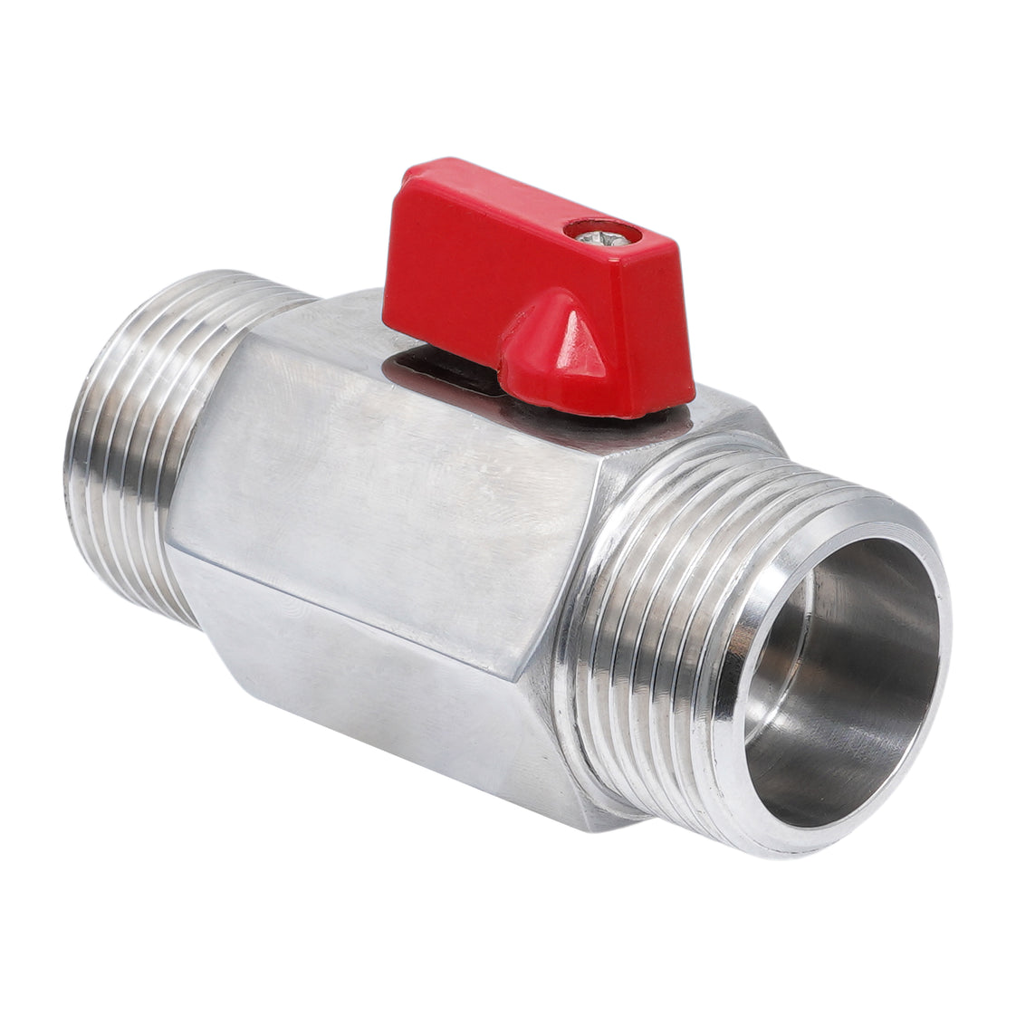 G 1/2'' M/M Válvula De Bola Mini 2 Vías Acero Inoxidable 69 Bar PTFE - TamesonPRO 1113-012-M