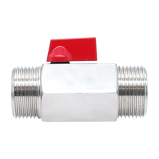 G 1/2'' M/M Válvula De Bola Mini 2 Vías Acero Inoxidable 69 Bar PTFE - TamesonPRO 1113-012-M