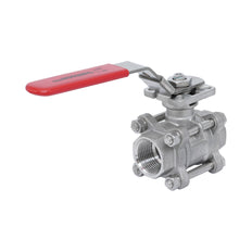 Rp 2-1/2'' 3-Piece 2-Way Stainless Steel Ball Valve 69 bar RTFE ISO-Top F07/F10 - TamesonPRO 1121-212