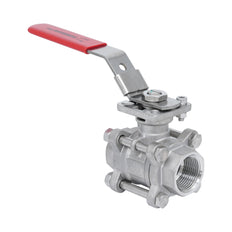 Rp 3'' 3-Piece 2-Way Stainless Steel Ball Valve 69 bar RTFE ISO-Top F07/F10 - TamesonPRO 1121-300