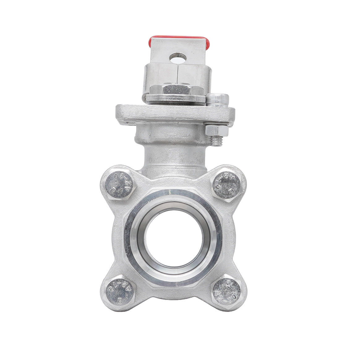 Rp 1-1/4'' 3-Piece 2-Way Stainless Steel Ball Valve 69 bar RTFE ISO-Top F04/F05 - TamesonPRO 1121-114