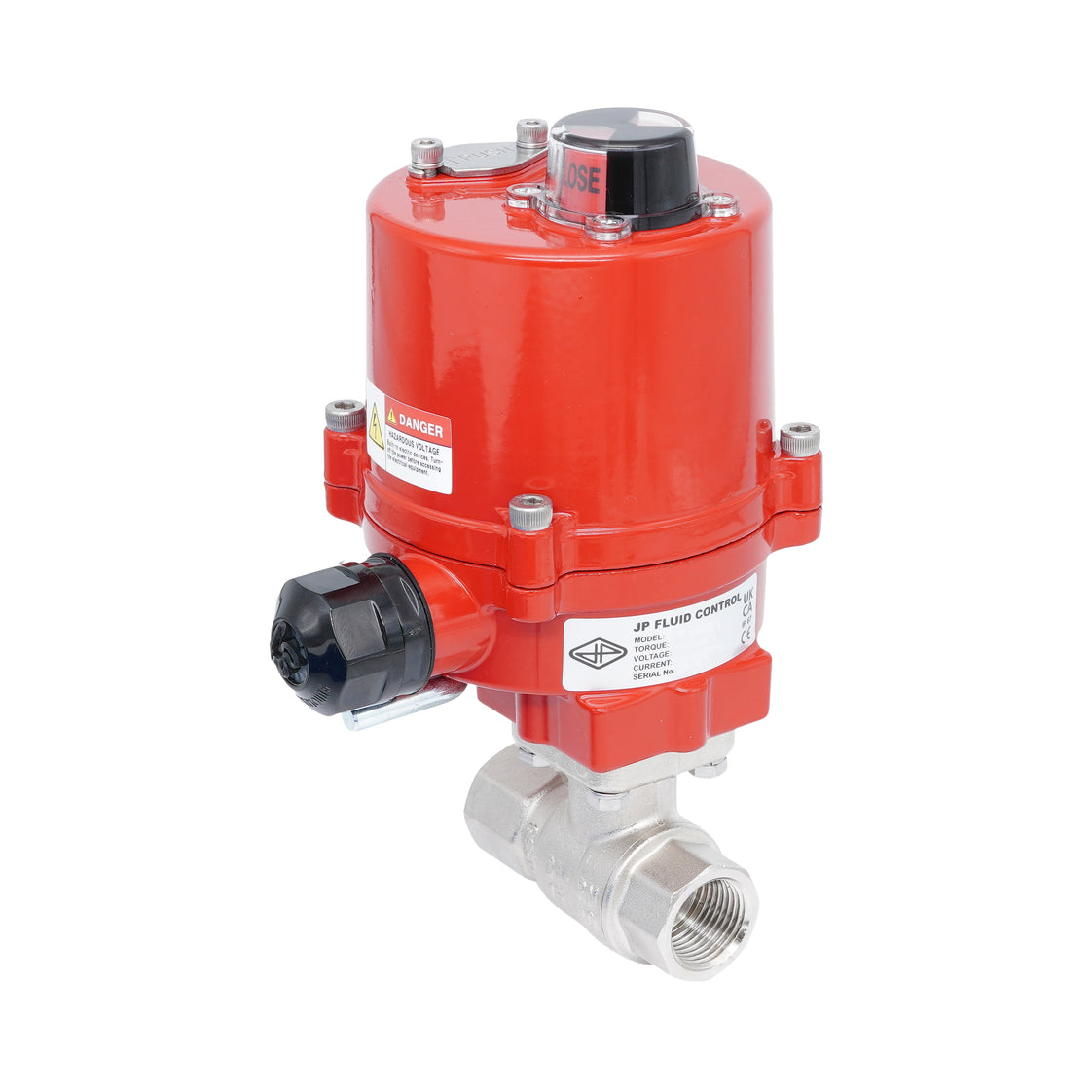 Válvula de bola eléctrica 2 vías de latón Rp 3/4" 100-240 V AC