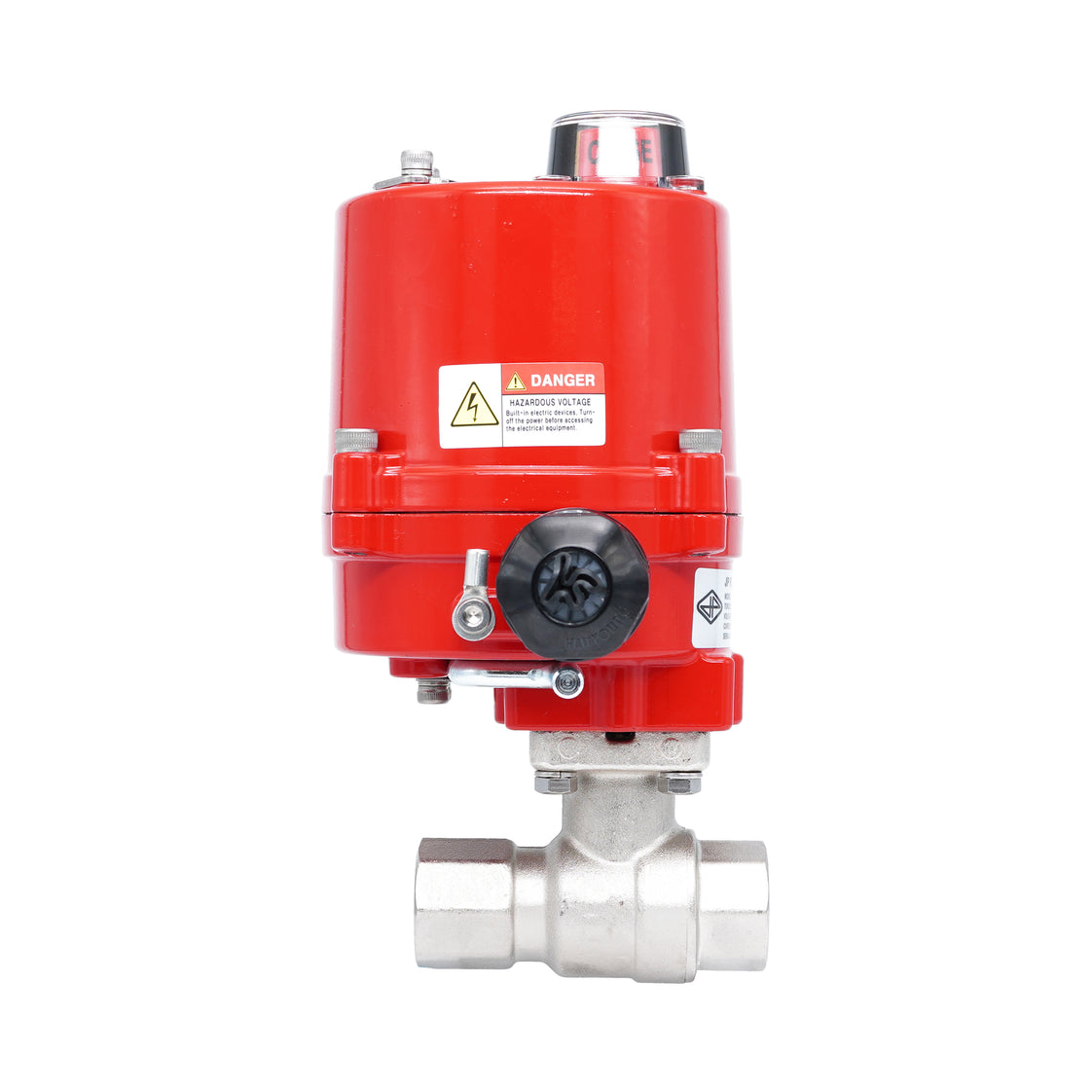Válvula de bola eléctrica 2 vías de latón Rp 3/4" 100-240 V AC