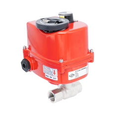 Válvula de bola eléctrica modulante 2 vías de latón Rp 1/4" 24 V AC/DC