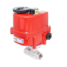 Válvula de bola eléctrica modulante 2 vías de latón Rp 1/4" 24 V AC/DC