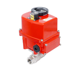 Válvula de bola eléctrica modulante 2 vías de latón Rp 1/4" 24 V AC/DC
